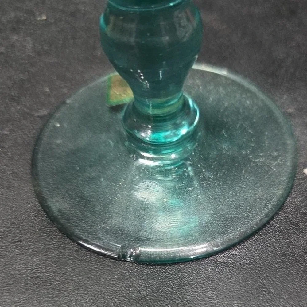 Marquis Waterford‎ Bermuda Green Champagne Coupe, Vintage Cut Crystal Stemware